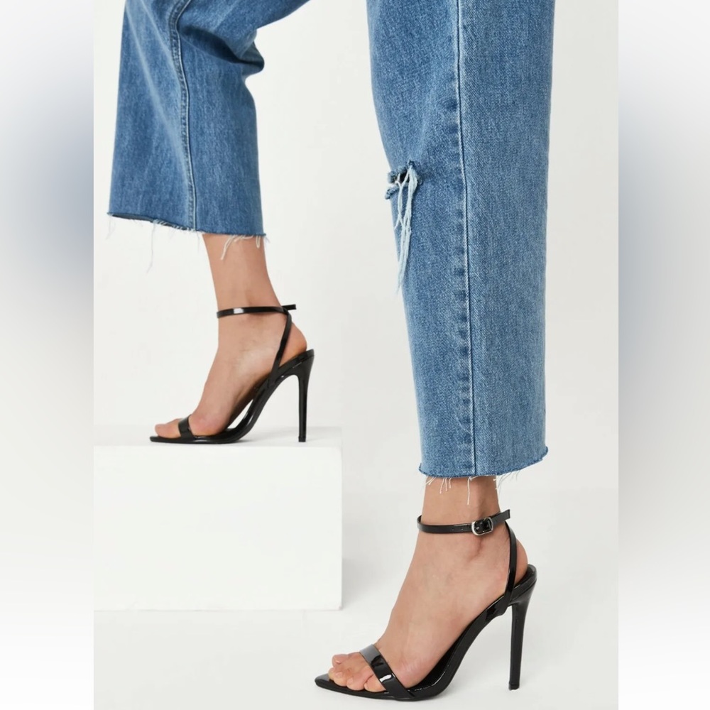 Missguided Black Strappy Heels